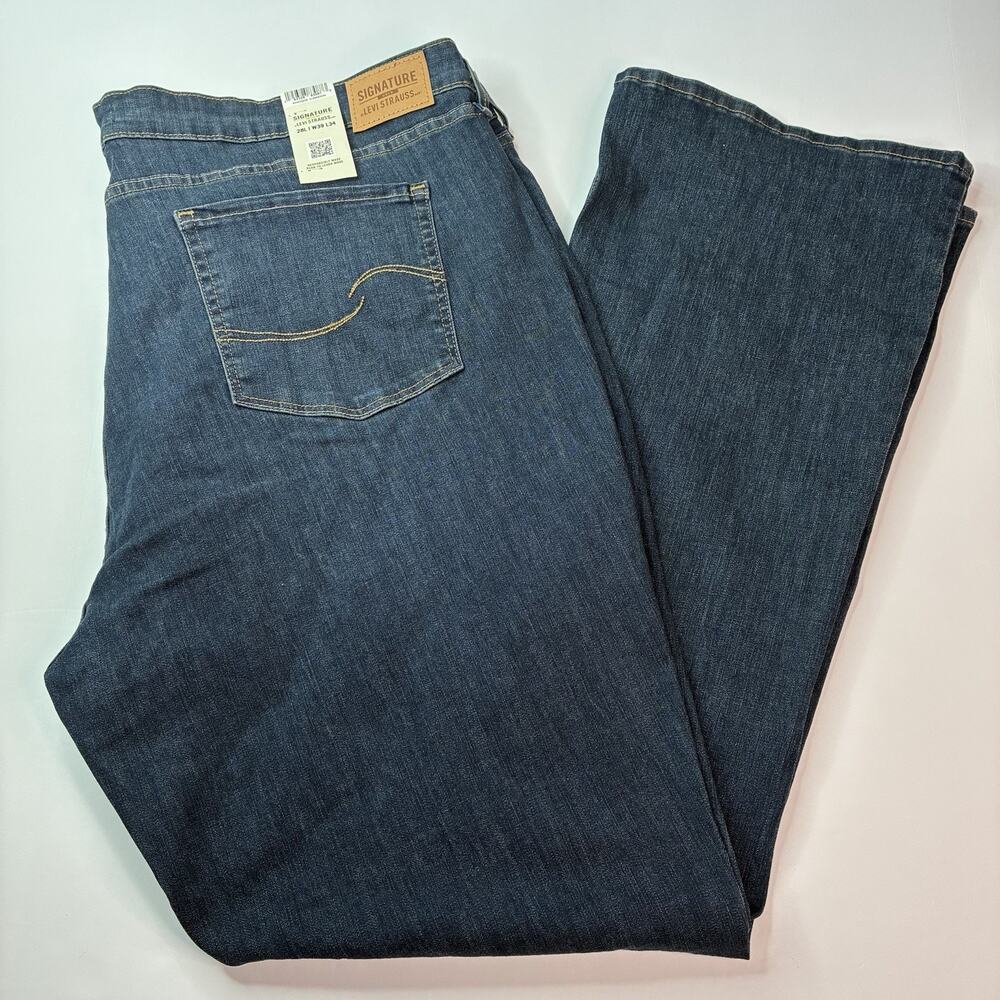 Levi Strauss Signature Mid Rise Bootcut Jeans Women's Size 28L 39x34 Blue